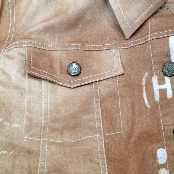 MAGDA ROSE Vienna Printed Jacket, Size 44, Tan - Picture 3 of 4